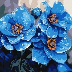 Malowanie po numerach - Fiołki co rano 30x30cm