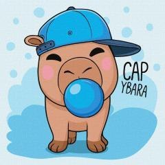 Malowanie po numerach - Kapibara i guma balonowa