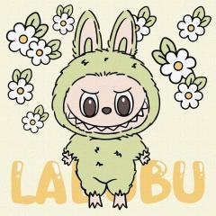 Malowanie po numerach - Wesoły Labubu 25x25cm