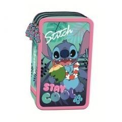 Piórnik potrójny z wyposażeniem Stitch Stay cool