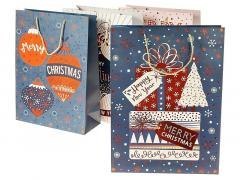 Torebka prezentowa z motywem świątecznym MIX