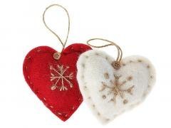 Zawieszka materiałowa serce