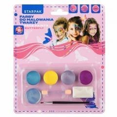 Farby do malowania twarzy Motyl 6 kolorów
