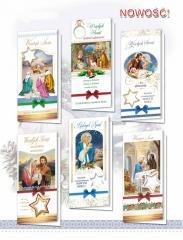 Karnet DL BN z opłatkiem, religia (10szt.) MIX