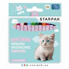 Kredki woskowe 12 kolorów Kitty