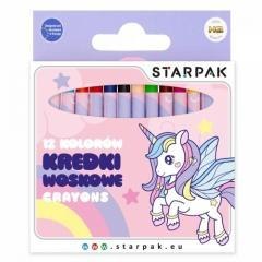 Kredki woskowe 12 kolorów Unicorn