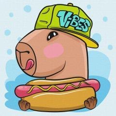 Malowanie po numerach - Kapibara i hot dog Kids