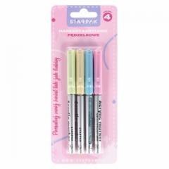 Marker akrylowy w pędzelku pastel 4 kolory