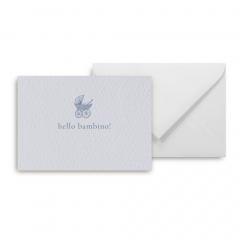 Mini kartka hello bambino blue
