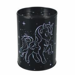 Skarbonka metalowa okrągła Unicorn holograf
