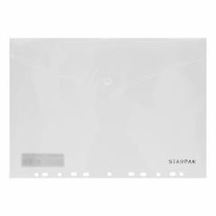 Teczka kopertowa PP A4 na zatrzask przezroczysta