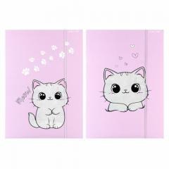 Teczka z gumką A4 Kotek pluszowy mix