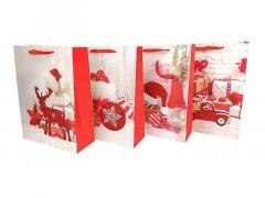 Torebka prezentowa świąteczna 32x26x10cm MIX