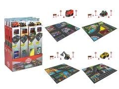 City Dywan z pojazdem 70x80cm mix