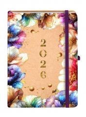 Kalendarz 2026 A5 Kraft DNS Kwiaty