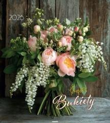 Kalendarz 2026 ścienny 32x32cm Bukiety