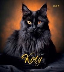 Kalendarz 2026 ścienny 32x32cm Koty