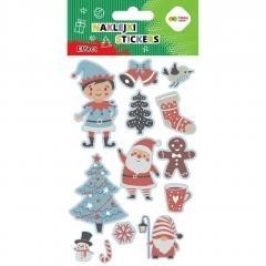 Naklejki Xmas blue 10x20cm HAPPY COLOR