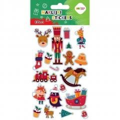 Naklejki Xmas toys 10x20cm HAPPY COLOR