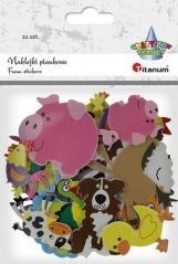 Naklejki piankowe zwierzęta gospodarskie mix 22szt