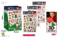 Naklejki świąteczne Boże Narodzenie 3D MIX