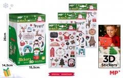 Naklejki świąteczne Boże Narodzenie 3D MIX