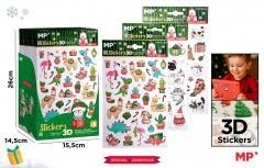 Naklejki świąteczne Boże Narodzenie 3D MIX