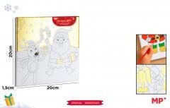 Płótno do malowania złocone - renifer 20x20cm