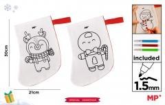 Skarpeta BN do malowania + flamastry renifer...