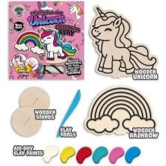 Zestaw do kolorowania plasteliną na drewnie