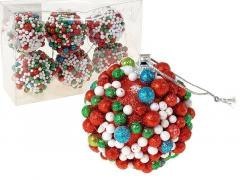 Bombki brokatowe 6szt