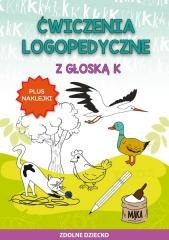 Ćwiczenia logopedyczne z głoską K. Plus naklejki