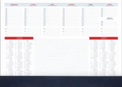 Kalendarz 2026 Biuwar B3 z listwą (30 kart)