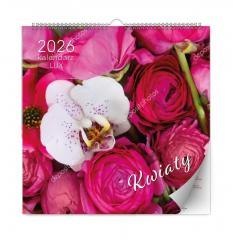 Kalendarz 2026 ścienny lux kwiaty