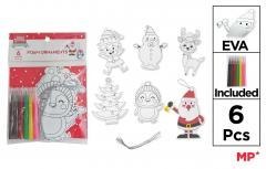 Ozdoby choinkowe do pokolorowania 6szt