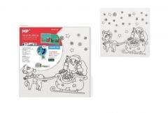 Płótno do kolorowania Mikołaj 20x20cm