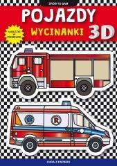 Pojazdy. Wycinanki 3D. Naklejki w prezencie