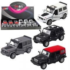 Suv terenowy metalowy napęd pull-back MIX