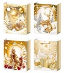 Torebka prezentowa M Boże Narodzenie brokat mix