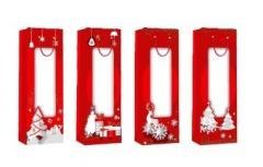 Torebka prezentowa butelka Boże Narodzenie platera