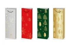 Torebka prezentowa butelka Boże Narodzenie platera