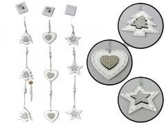 Zawieszka choinkowa drewniana MIX