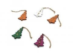 Zawieszka drewniana choinka 5szt