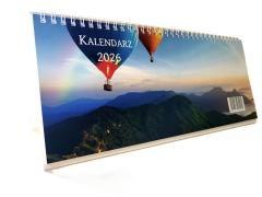Kalendarz 2026 biurkowy stojący poziomy dwustronny
