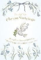 Karnet A5 Chrzest - Gołąbek w kwiatach dla chłopca