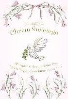 Karnet A5 Chrzest - Gołąbek w kwiatach dziewczynka