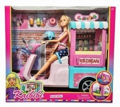 Lalka ze skuterem z lodziarnią