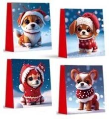 Torebka prezentowa M Boże Narodzenie brokat mix