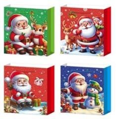 Torebka prezentowa S Boże Narodzenie brokat mix