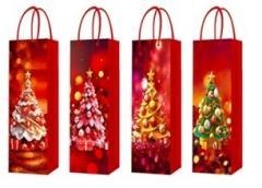 Torebka prezentowa butelka Boże Narodzenie platera
